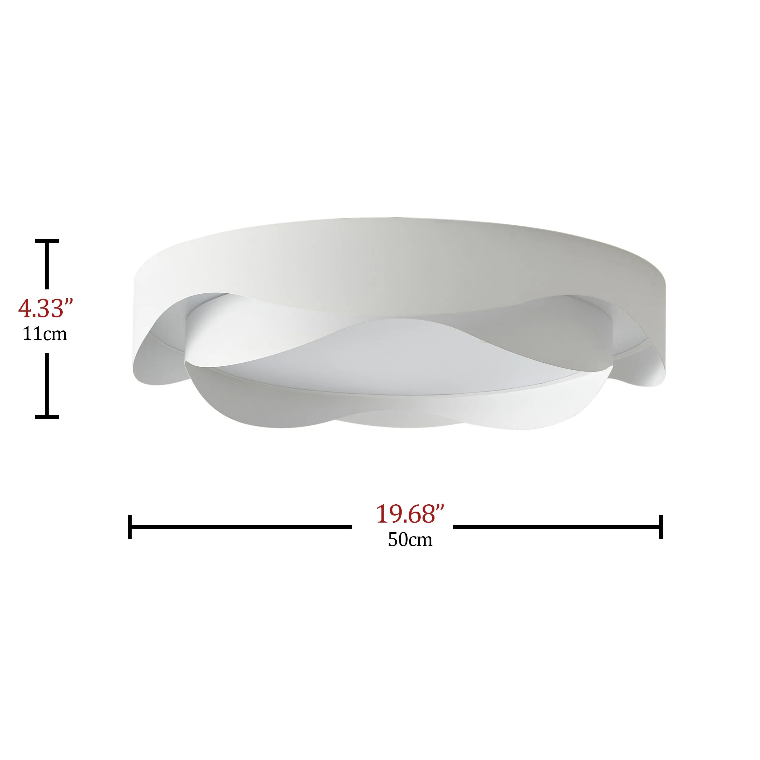 1-Light Dimmable Lotus Shape LED Flush Mount Lighting