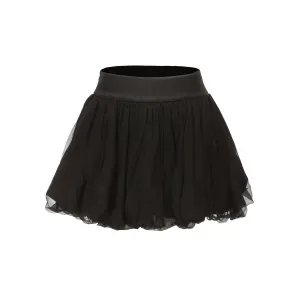 Black Puff Bud Skirt