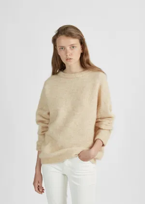 Dramatic Mohair Crewneck Pullover