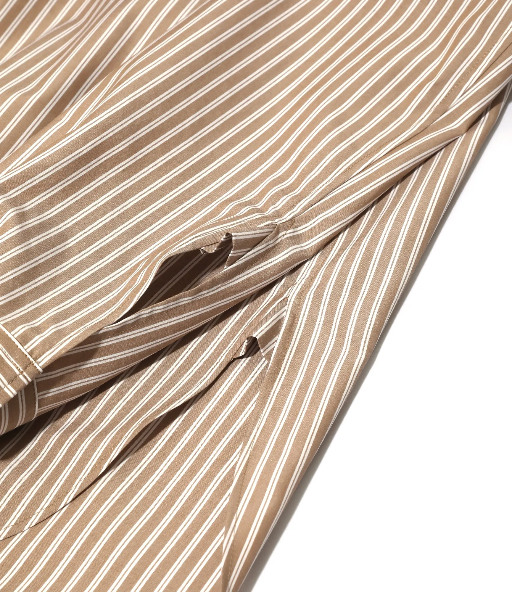 EDW Shirt – Mocha Cotton Stripe Cloth