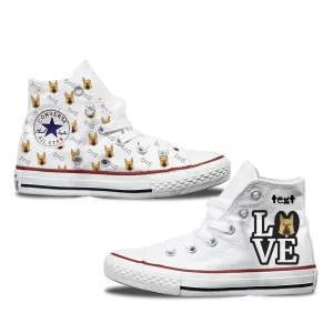 Love German Shepherd Kids Personalised Converse