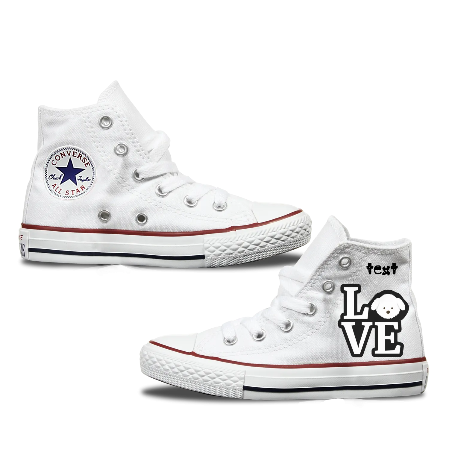 Love Maltese Kids Personalised Converse