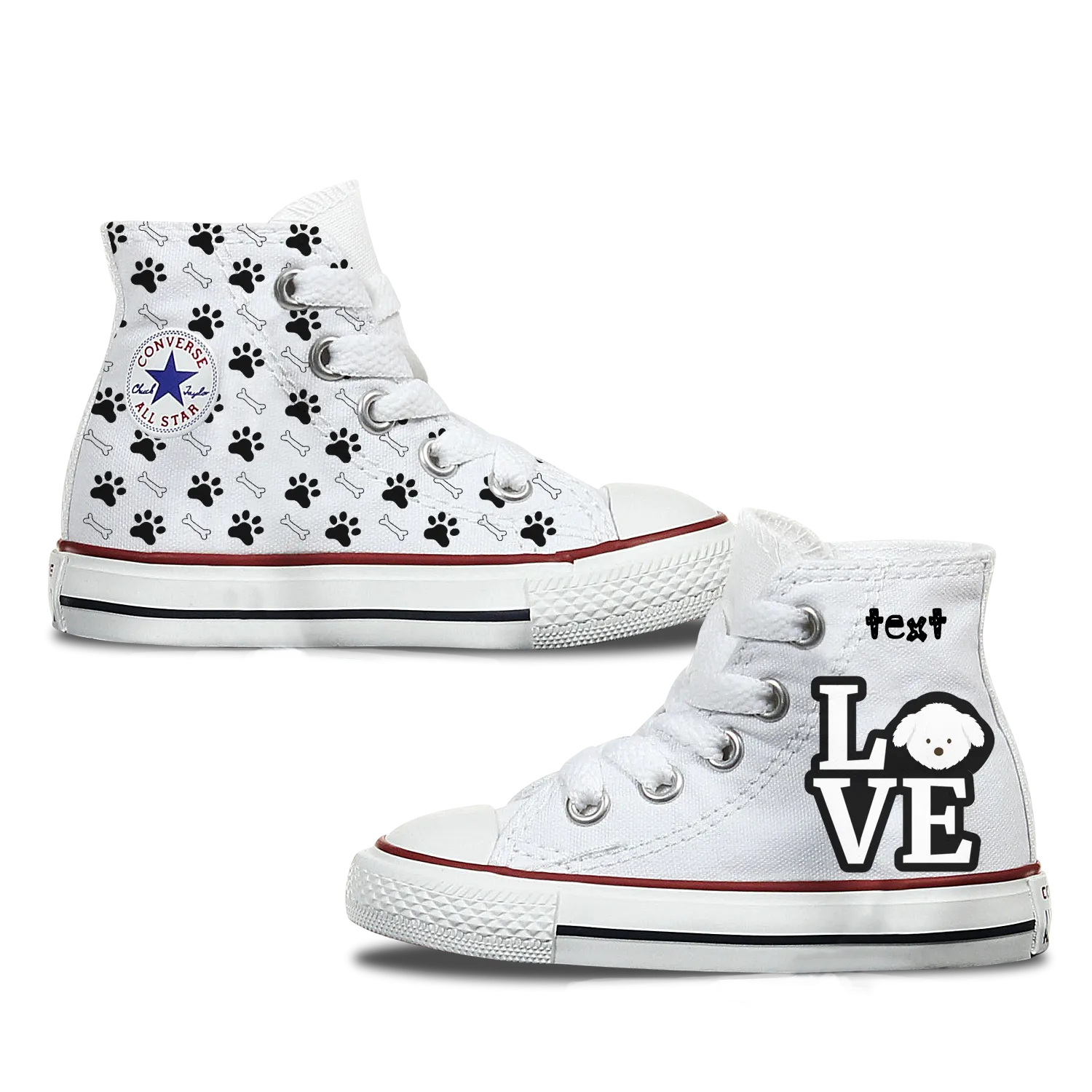 Love Maltese Kids Personalised Converse