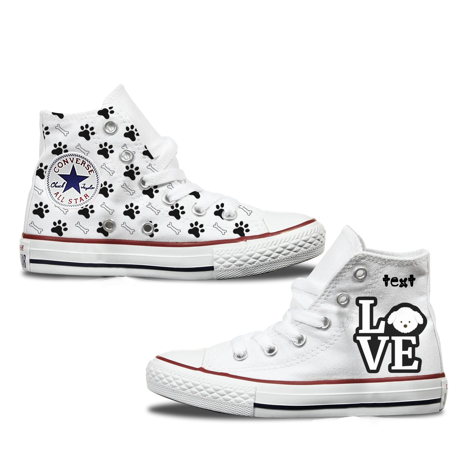 Love Maltese Kids Personalised Converse