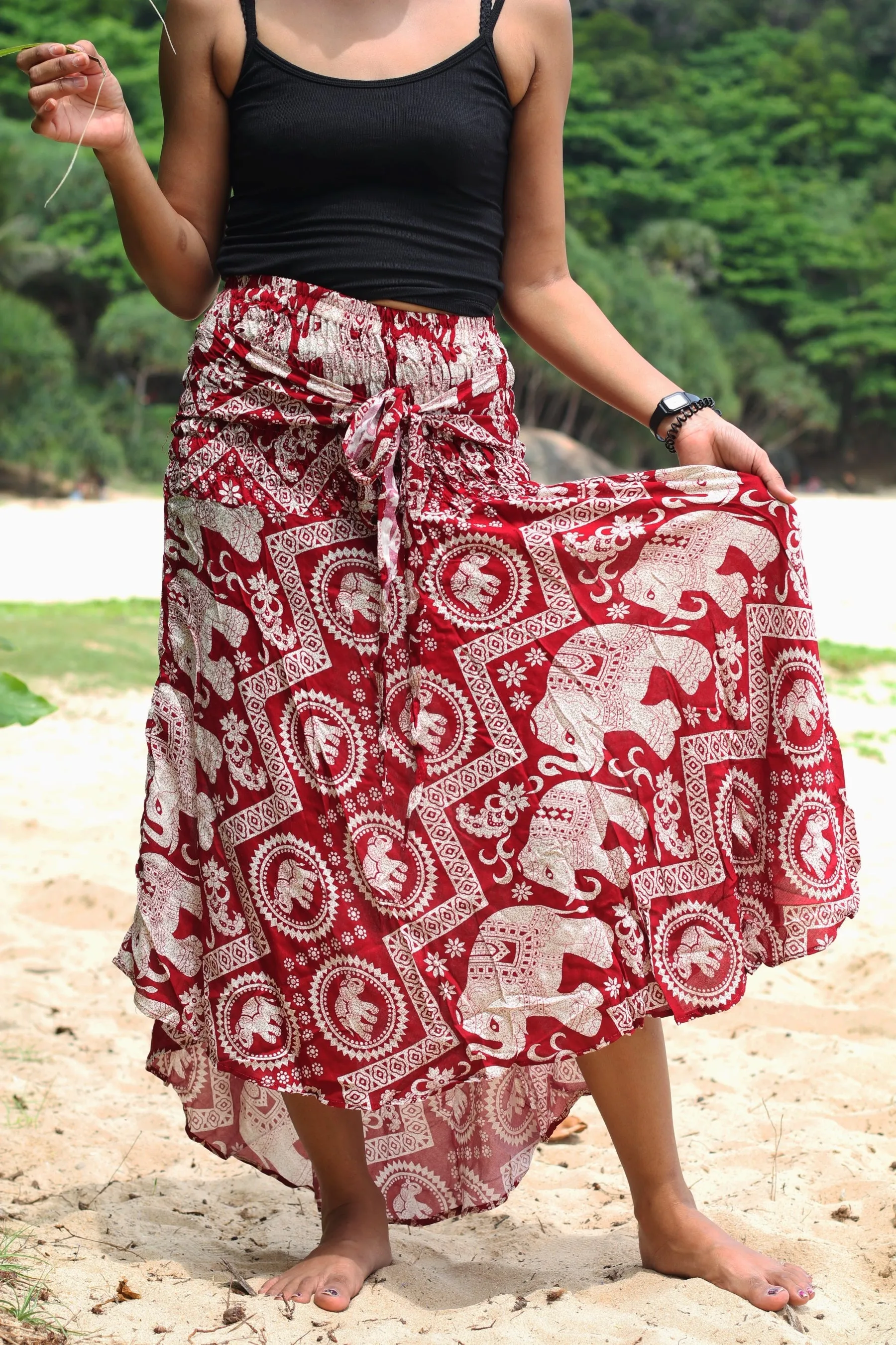 Maxi Dresses Women Long Skirts Boho Beach Gypsy Elephant Floral Bohemian Festival