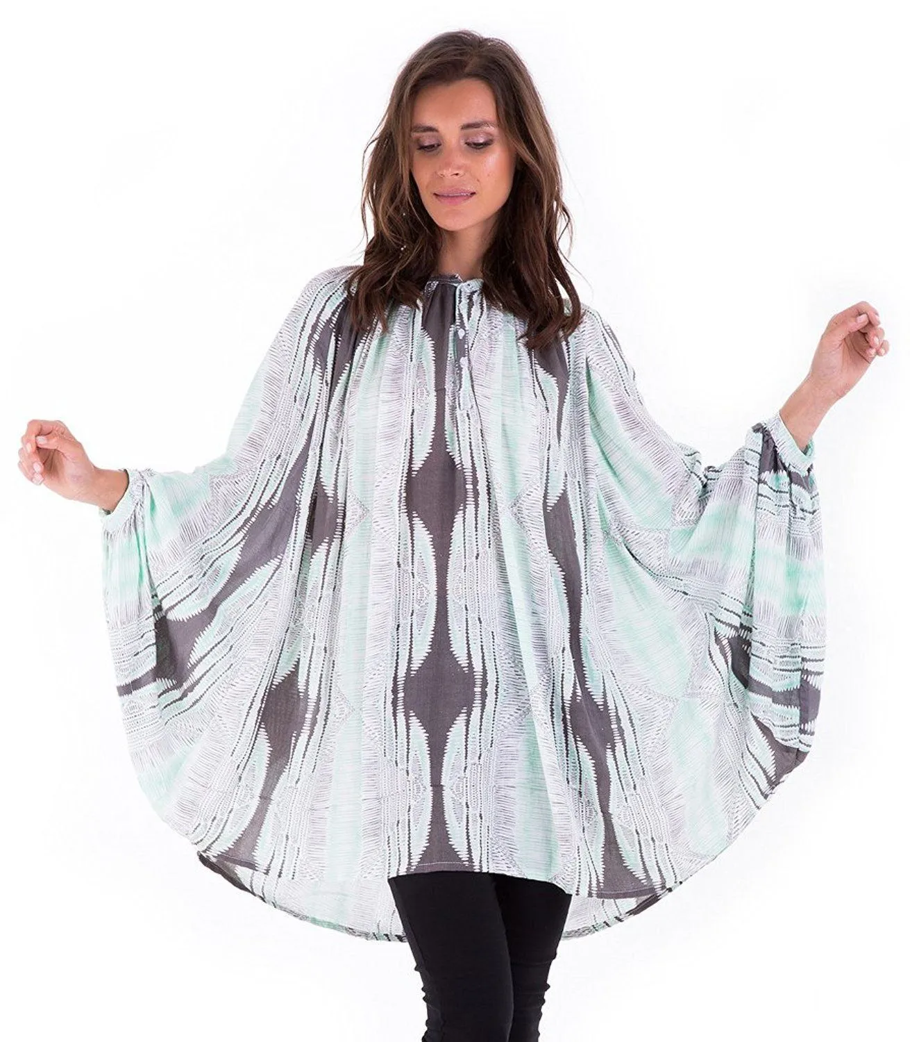 Meg Tunic Long Sleeve Flowy Blouse