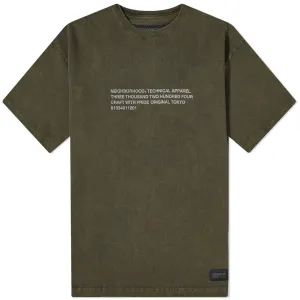 Neighborhood Pigment Dyed T-Shirt in Olive Drab