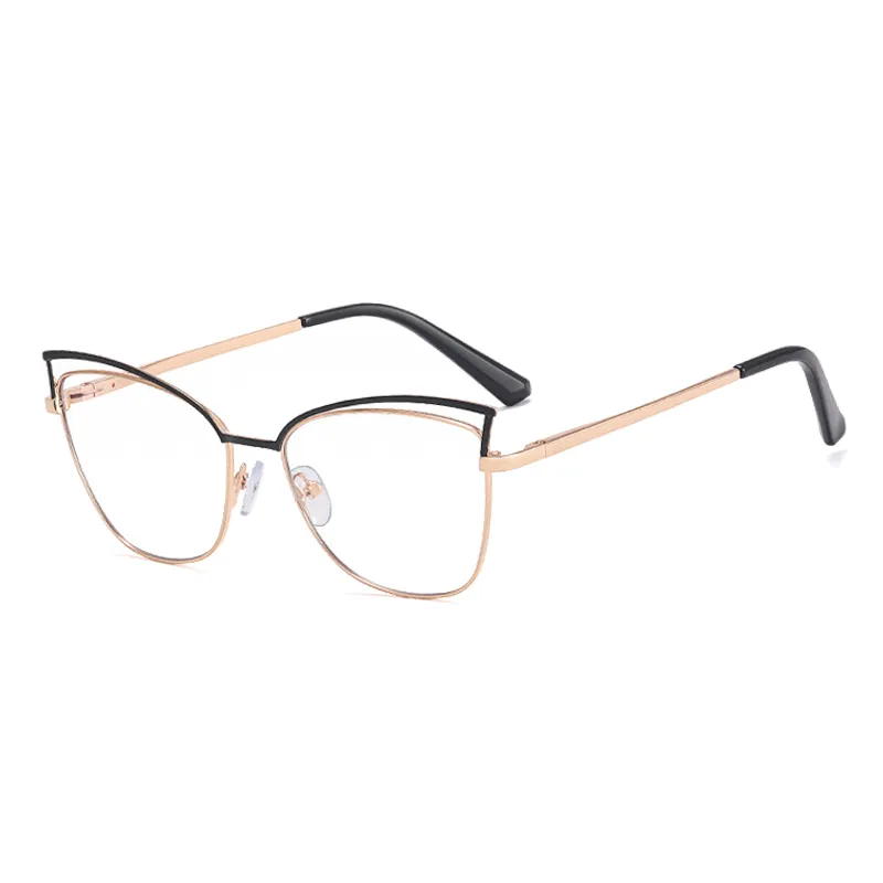 Ralfterty Women's Full Rim Square Cat Eye Alloy Eyeglasses F95877