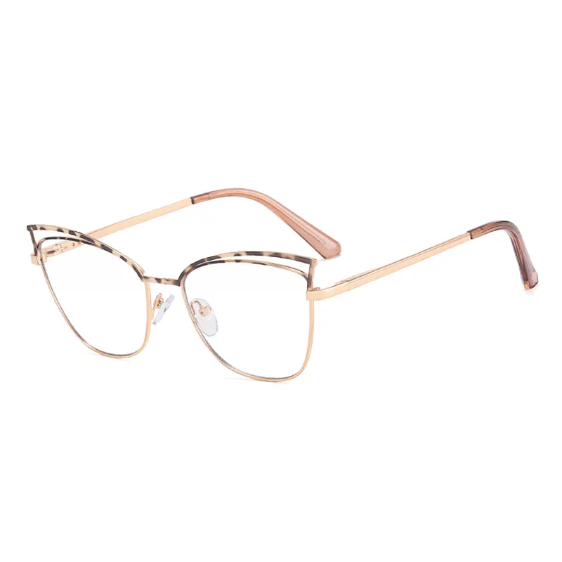 Ralfterty Women's Full Rim Square Cat Eye Alloy Eyeglasses F95877