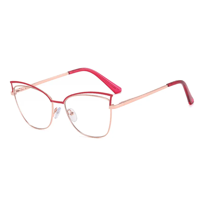 Ralfterty Women's Full Rim Square Cat Eye Alloy Eyeglasses F95877