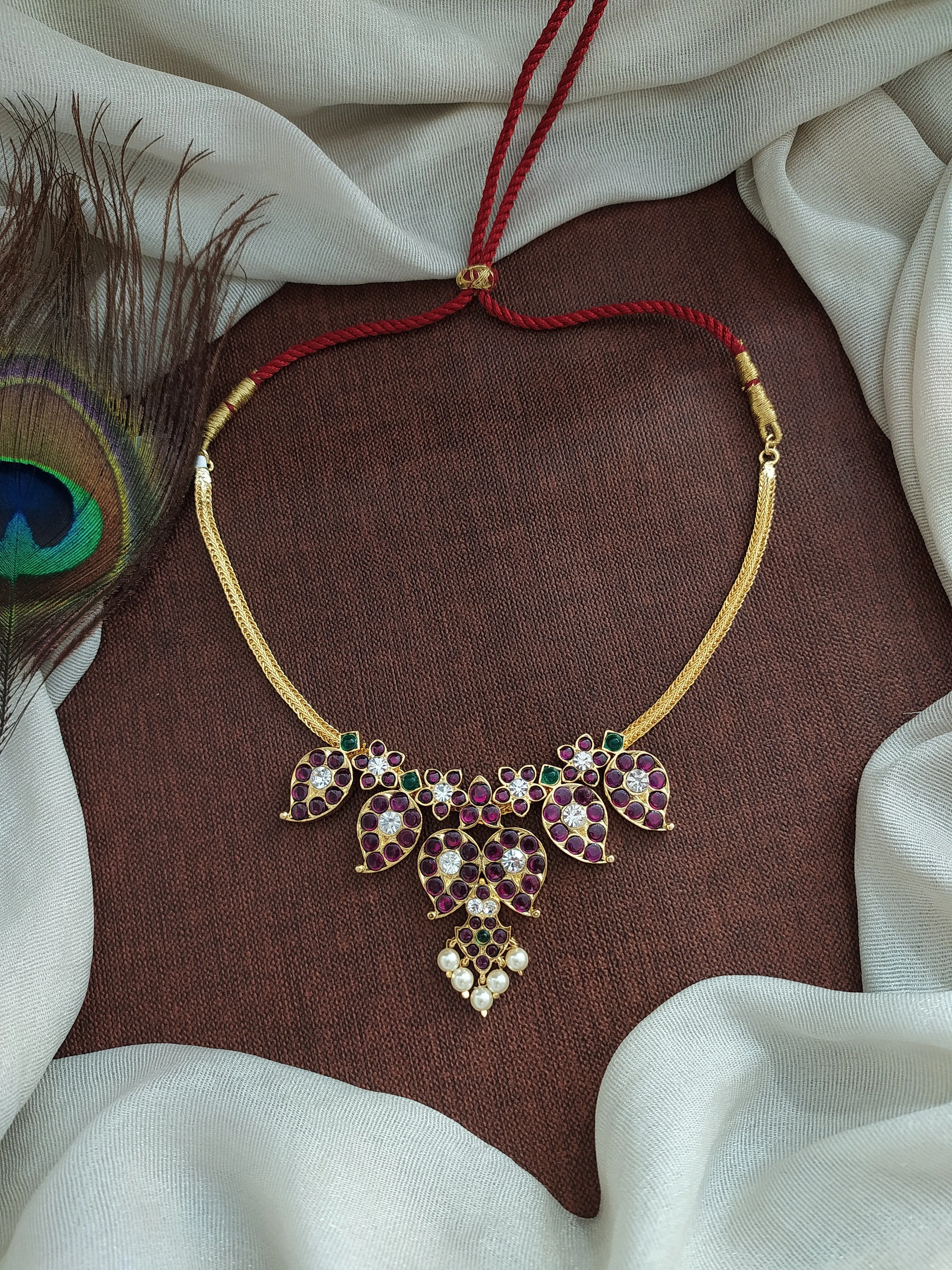 Real Araku Mango-Designed Kemp Necklace