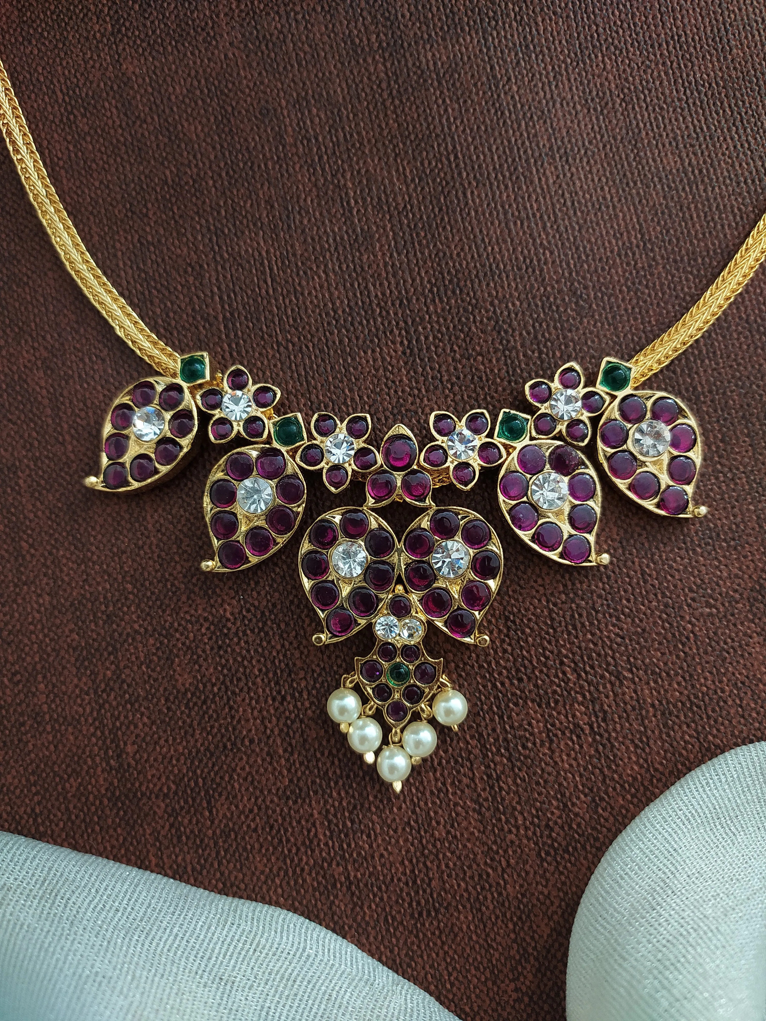 Real Araku Mango-Designed Kemp Necklace