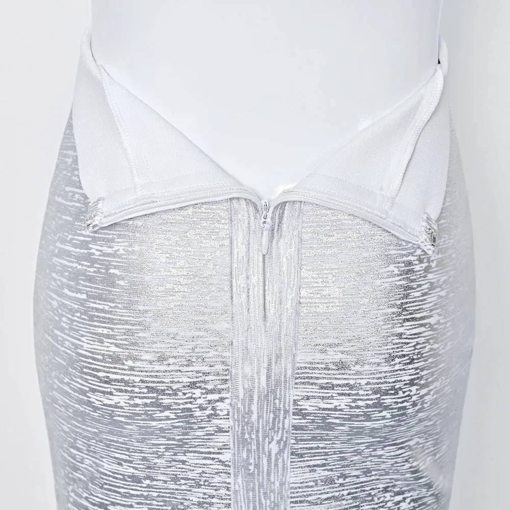 Silver Gold Metallic Bandage Skirt