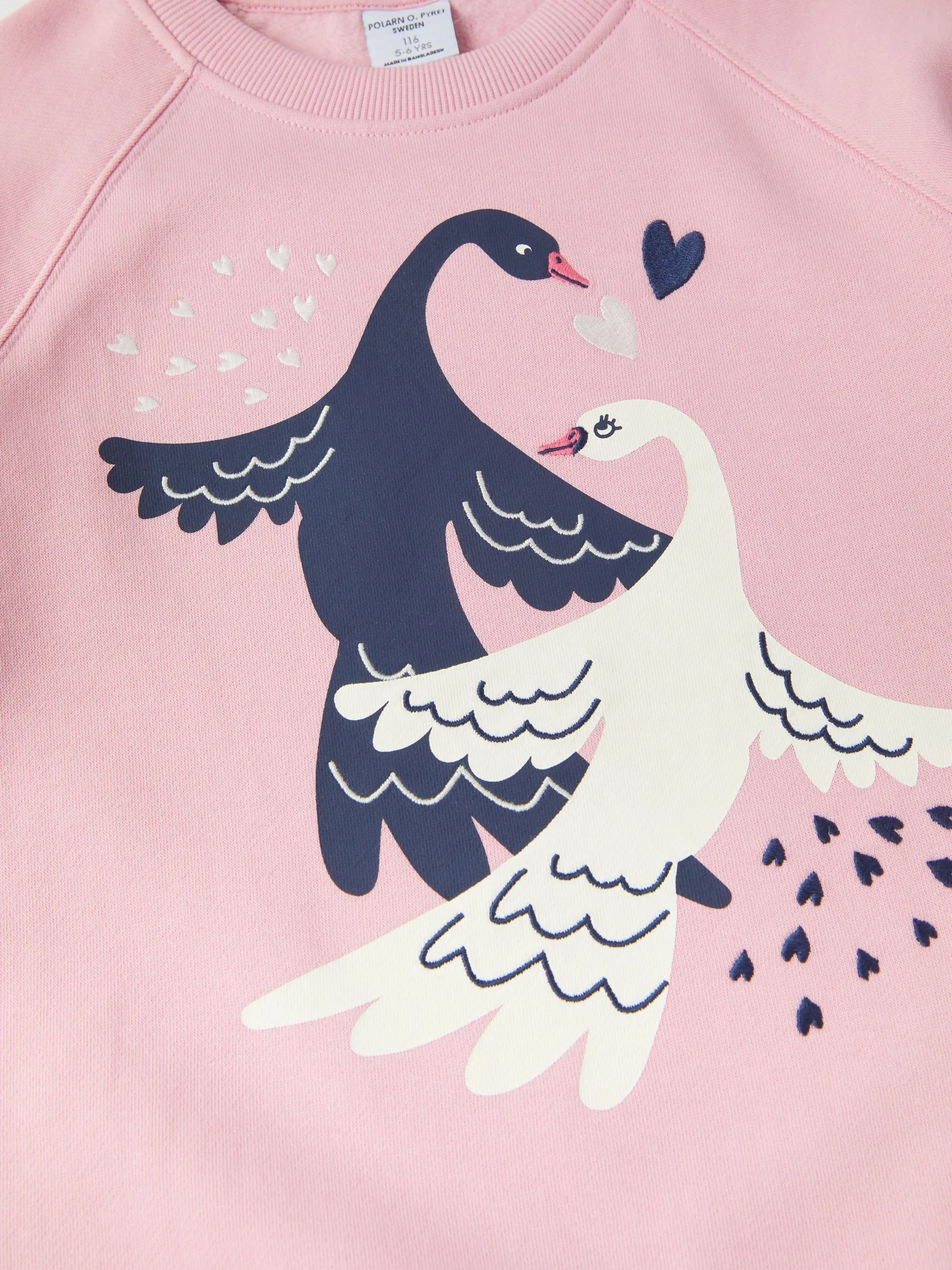 Swan Print Kids Sweatshirt