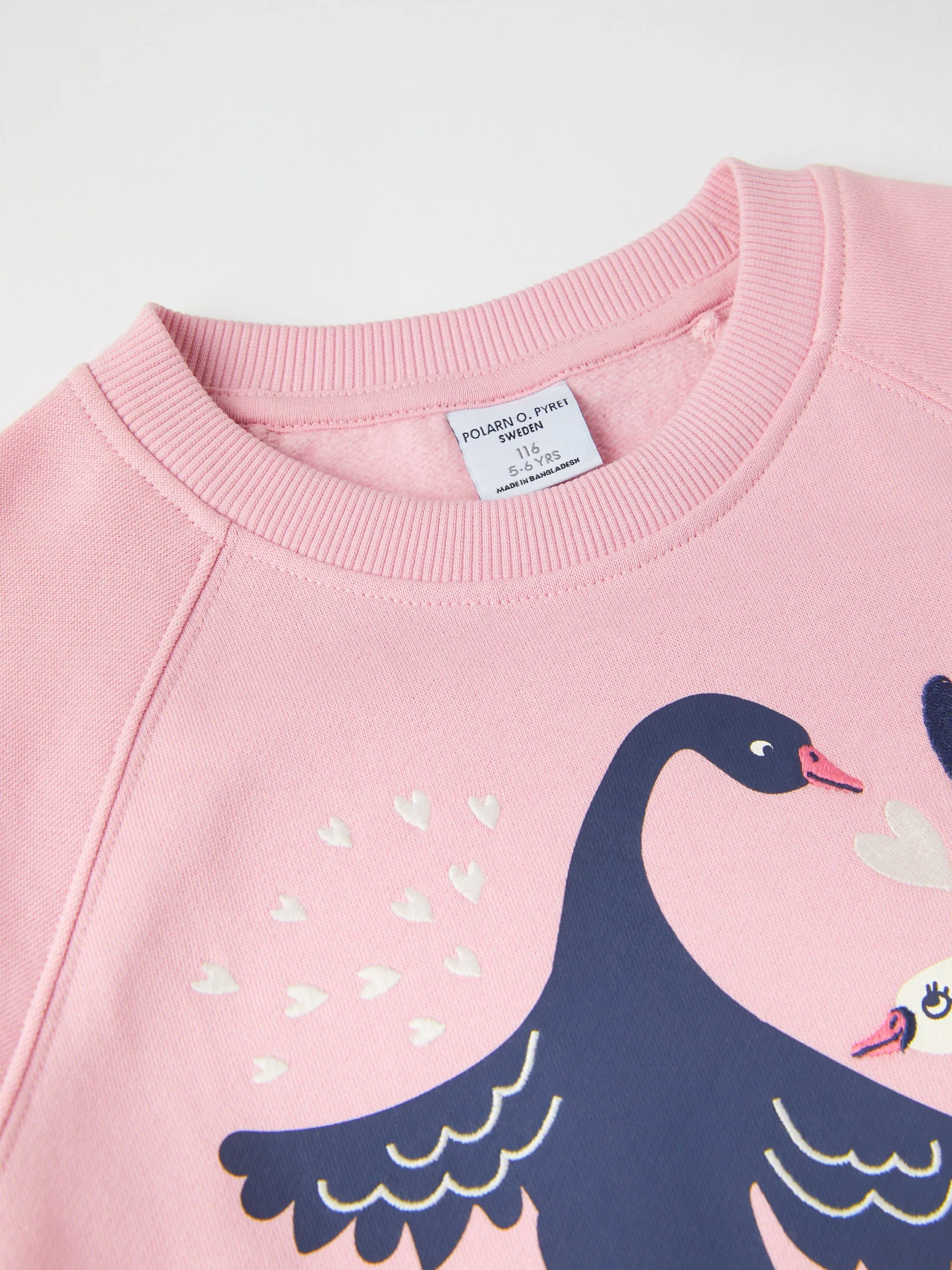 Swan Print Kids Sweatshirt