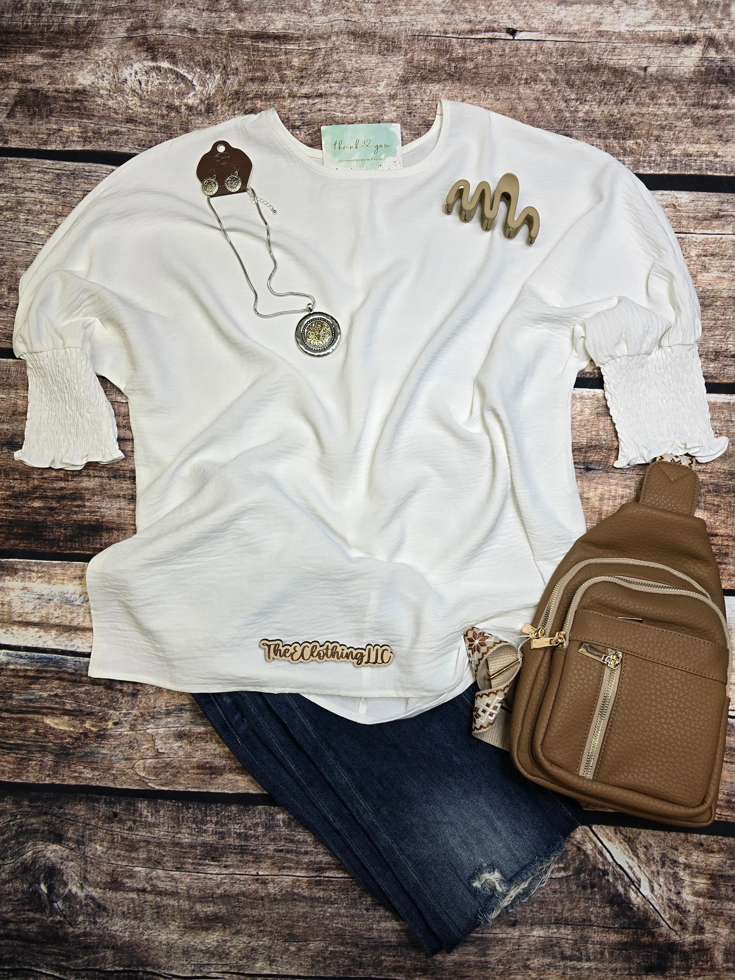 The Monica Top - Ivory