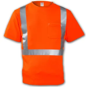 TINGLEY RUBBER CORP S75029.LG Job Sight Class 2 T-Shirt, Hi-Vis Orange, Large, 1 Each