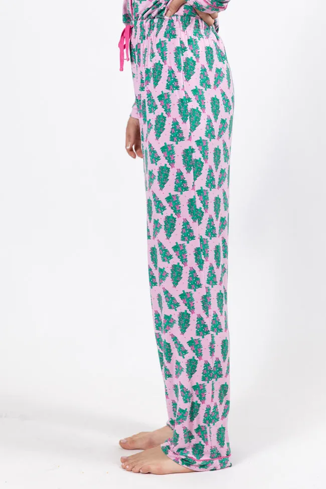 Under The Stars In Pink Pines Bamboo Pajama Pants FINAL SALE